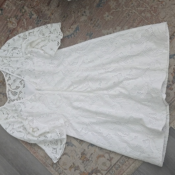 Lilly Pulitzer Allyson Lace Fit Flare Dress Resort White Size 16 - Picture 3 of 4